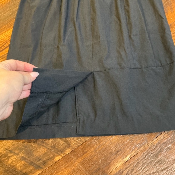 Karen Millen Black Cotton Blend Button Front Sheath Dress Size 8 US - Picture 8 of 11